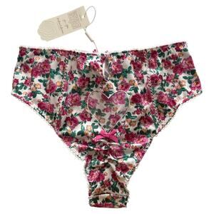 For Love & Lemons Rose Lace High Waist Panty, XXS